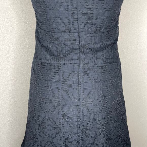 J. Crew Sleeveless Jacquard Eyelet Fit & Flare Dress Black Size 2 #C9228 - Picture 10 of 14